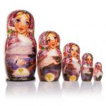(EU) Matrjoschka-Puppen (5 Stk) mit Logo Slawisch 104172