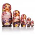 (EU) Matrjoschka-Puppen (5 Stk) mit Logo Slawisch